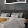 Flash Furniture Melbourne Metal Upholstered King Size Headboard in Black Fabric HG-HB1717-K-BK-GG